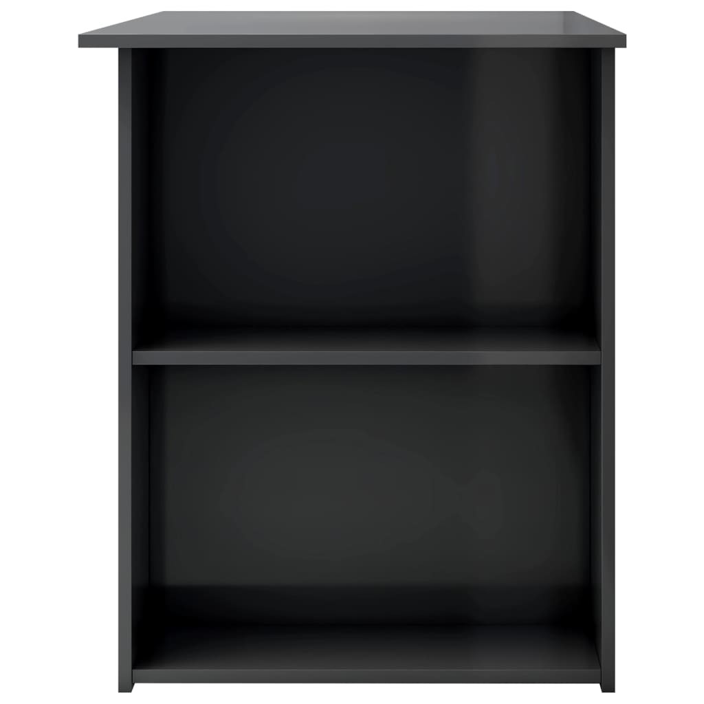 Desk High Gloss Grey 110x60x73 cm Chipboard